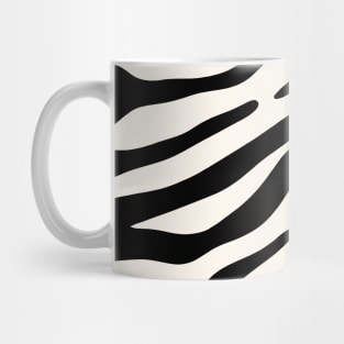 African Black and White Zebra Stripes Animal Pattern Mug